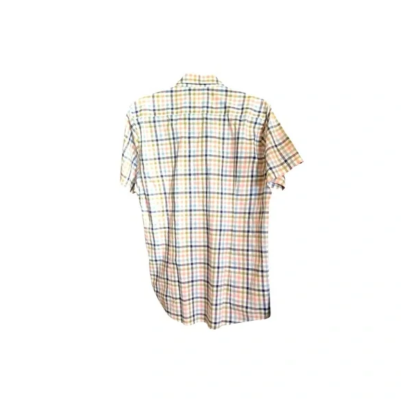 Barbour Kinson S/S Tailored Shirt Sz S Pastel Pink Multi-color Cotton